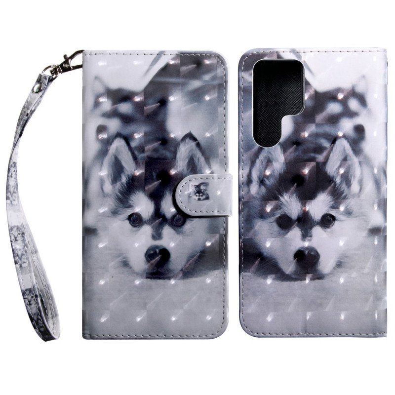 Etui Folio do Samsung Galaxy S22 Ultra 5G Pies Gustaw