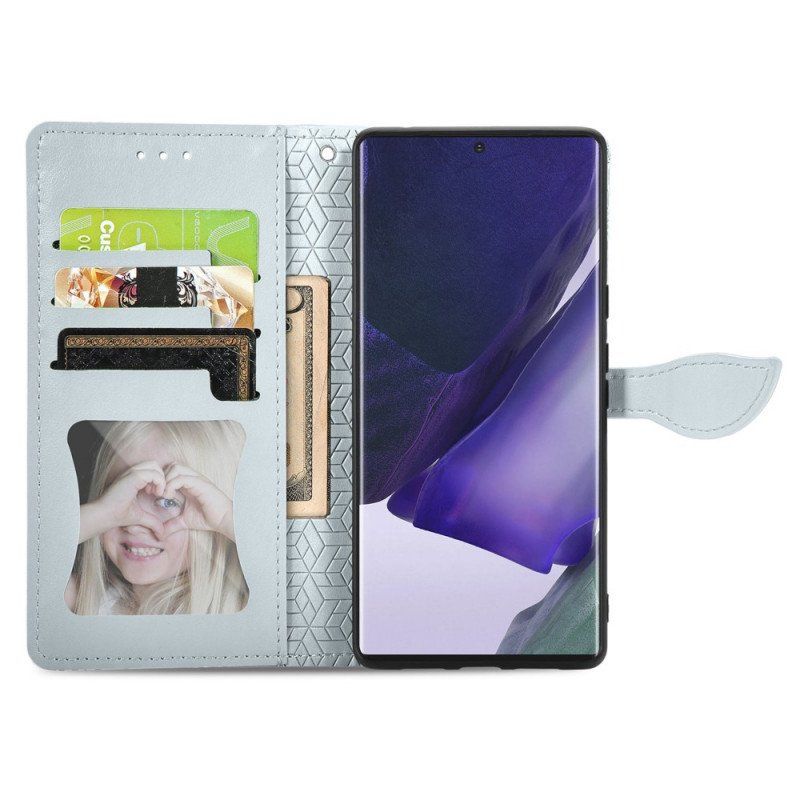 Etui Folio do Samsung Galaxy S22 Ultra 5G Plemienne Liście