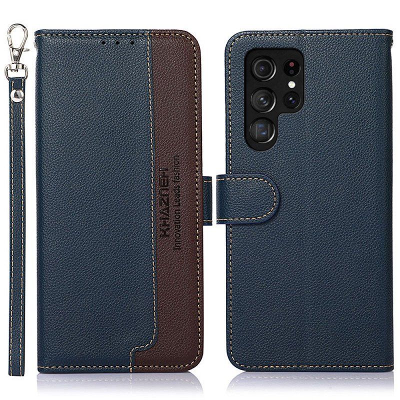 Etui Folio do Samsung Galaxy S22 Ultra 5G Rfid Khazneh W Stylu Liczi