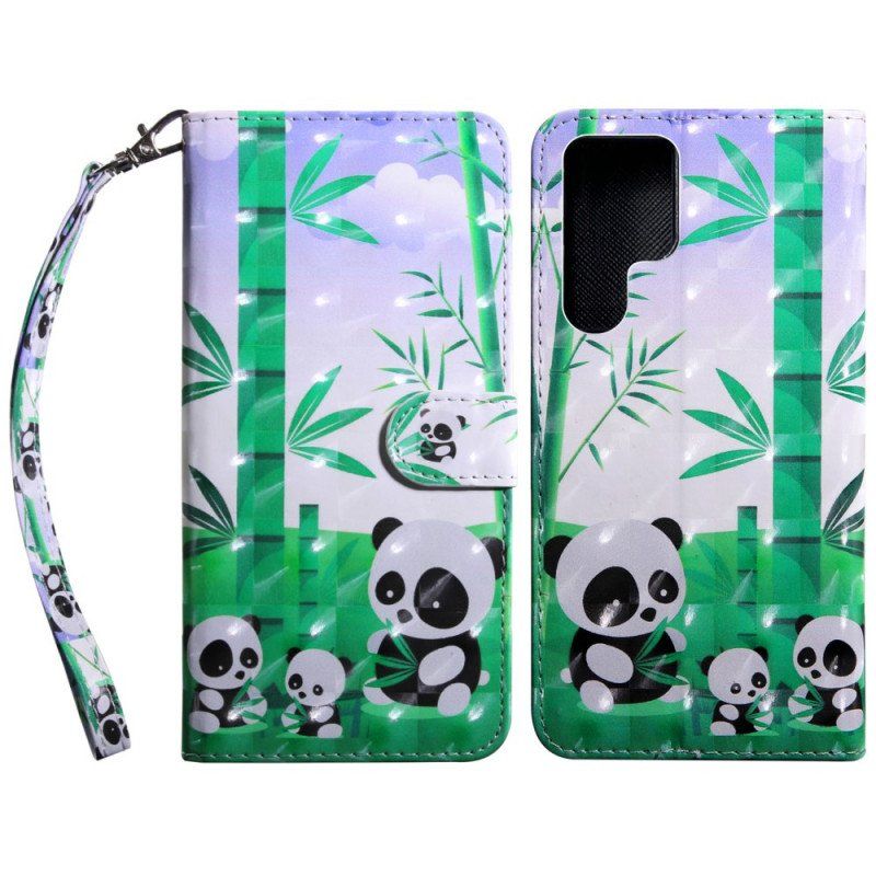 Etui Folio do Samsung Galaxy S22 Ultra 5G Rodzina Pand