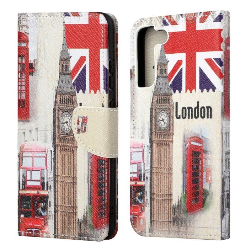 Etui Folio do Samsung Galaxy S22 Ultra 5G Życie W Londynie