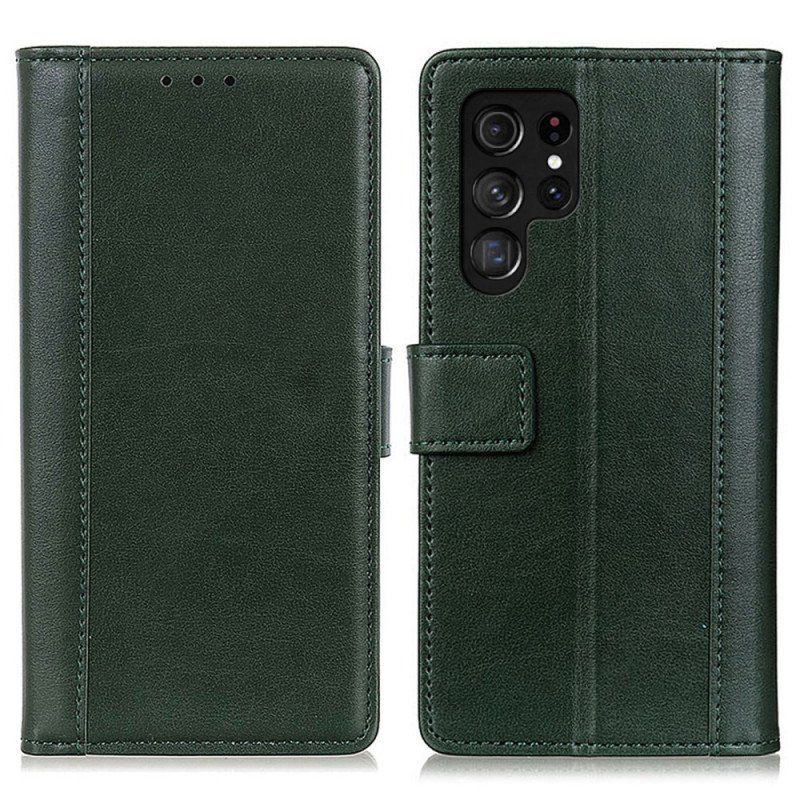 Etui Folio do Samsung Galaxy S22 Ultra 5G Stylowa Skórzana Elegancja