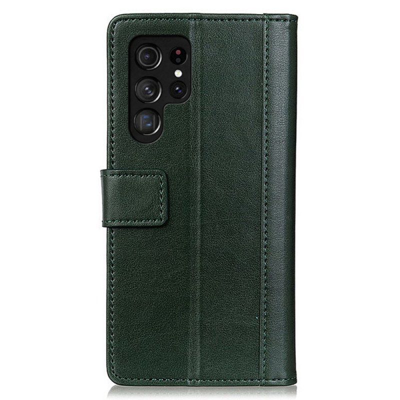 Etui Folio do Samsung Galaxy S22 Ultra 5G Stylowa Skórzana Elegancja