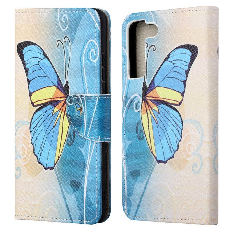 Etui Folio do Samsung Galaxy S22 Ultra 5G Suwerenne Motyle