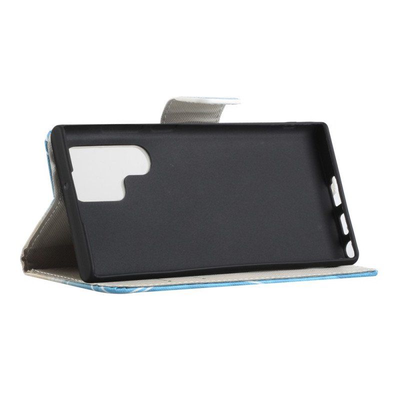 Etui Folio do Samsung Galaxy S22 Ultra 5G Suwerenne Motyle