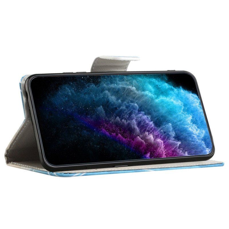 Etui Folio do Samsung Galaxy S23 5G Drzewo Z Zielonymi Liśćmi