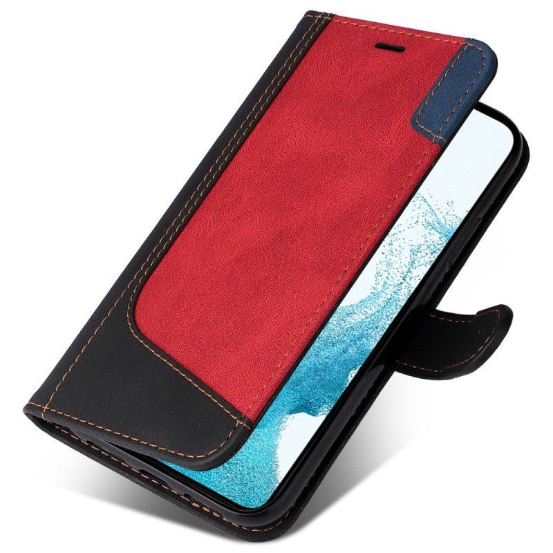 Etui Folio do Samsung Galaxy S23 5G Dwukolorowy Z Paskiem