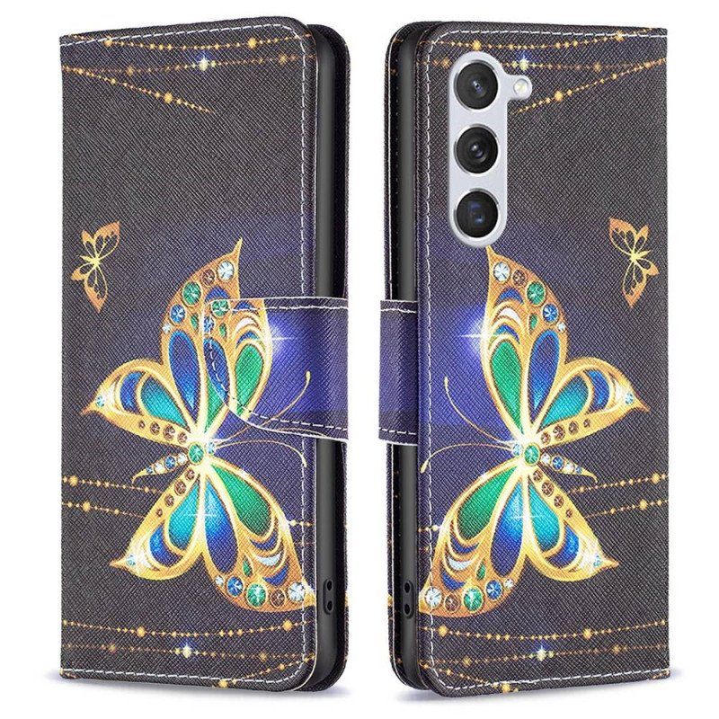 Etui Folio do Samsung Galaxy S23 5G Królewski Motyl