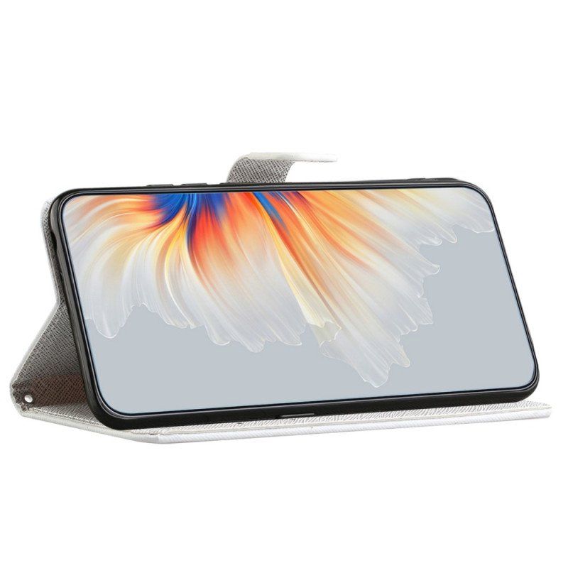 Etui Folio do Samsung Galaxy S23 5G Kwiaty Księżycowe