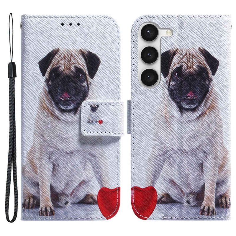 Etui Folio do Samsung Galaxy S23 5G Mops Pies