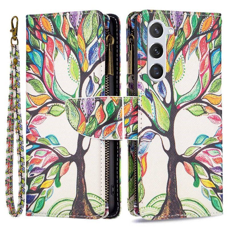 Etui Folio do Samsung Galaxy S23 5G Portfel Portfel Drzewa