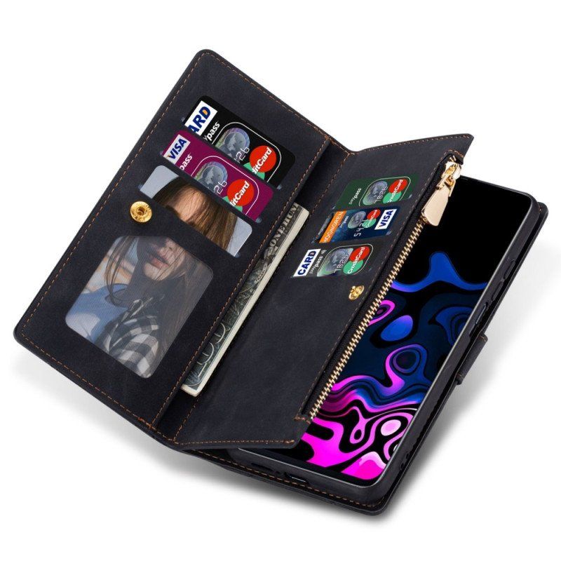 Etui Folio do Samsung Galaxy S23 5G Portfel z Łańcuch Portfel Z Pełnym Paskiem