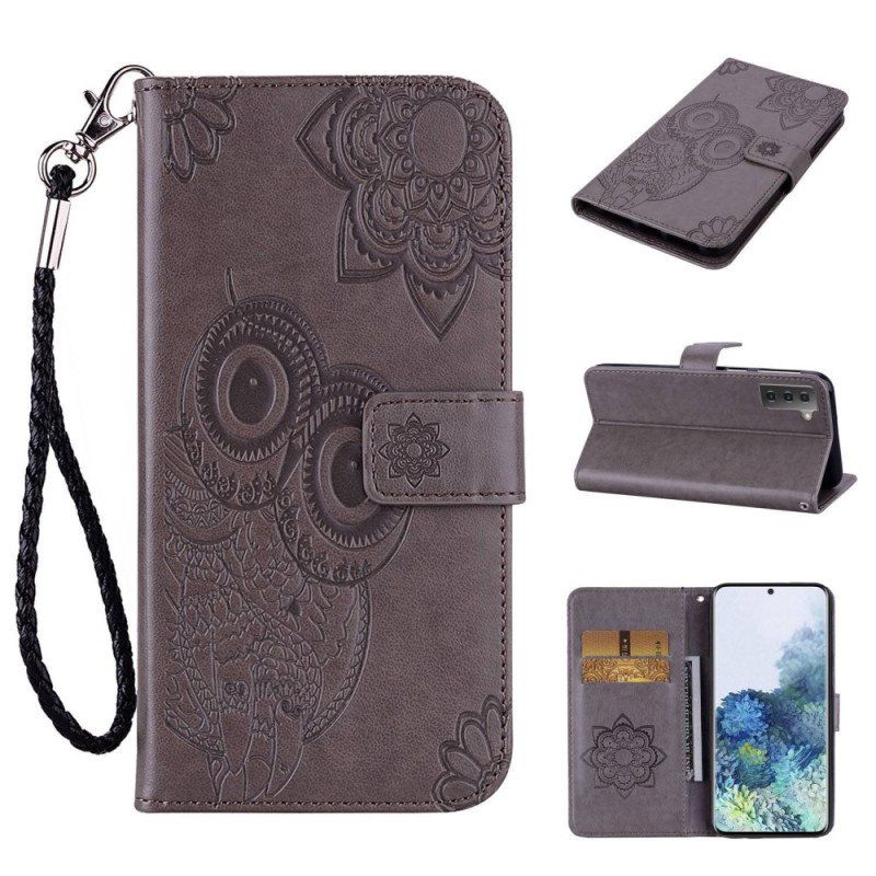 Etui Folio do Samsung Galaxy S23 5G Sowa Mandala I Smycz