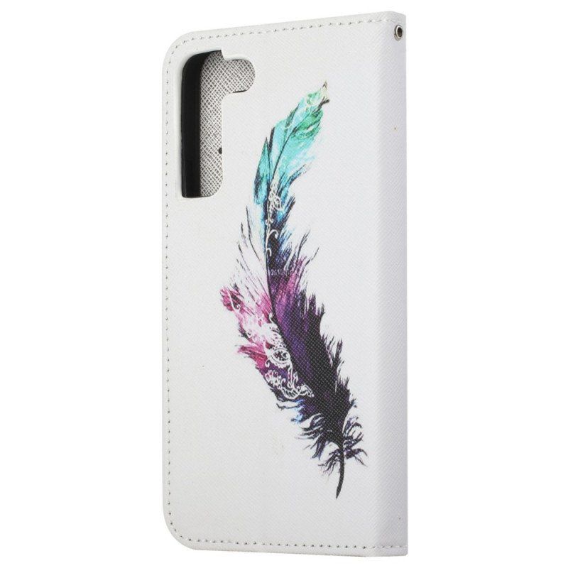 Etui Folio do Samsung Galaxy S23 5G z Łańcuch Pióro Z Smyczą