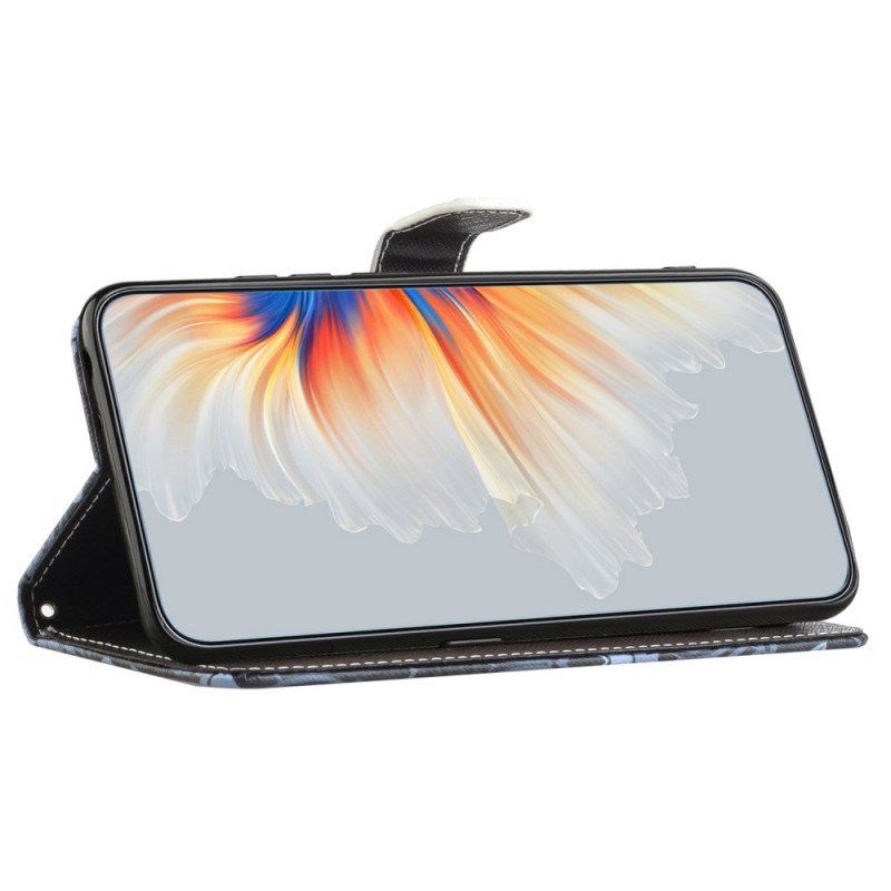 Etui Folio do Samsung Galaxy S23 5G z Łańcuch Smycz Wilk