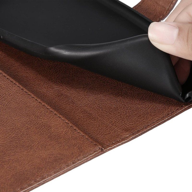 Etui Folio do Samsung Galaxy S23 5G z Łańcuch Zwykły Z Paskiem