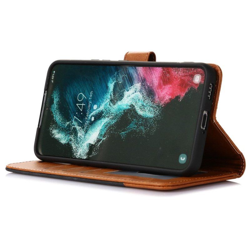 Etui Folio do Samsung Galaxy S23 Plus 5G Dwukolorowy W Dotyku