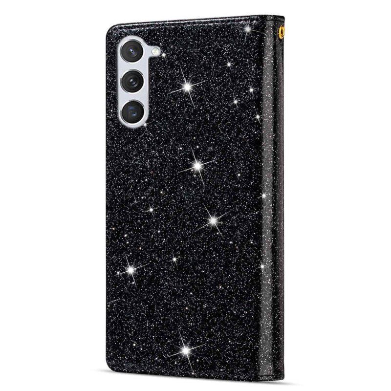 Etui Folio do Samsung Galaxy S23 Plus 5G Portfel Cekinowy Portfel