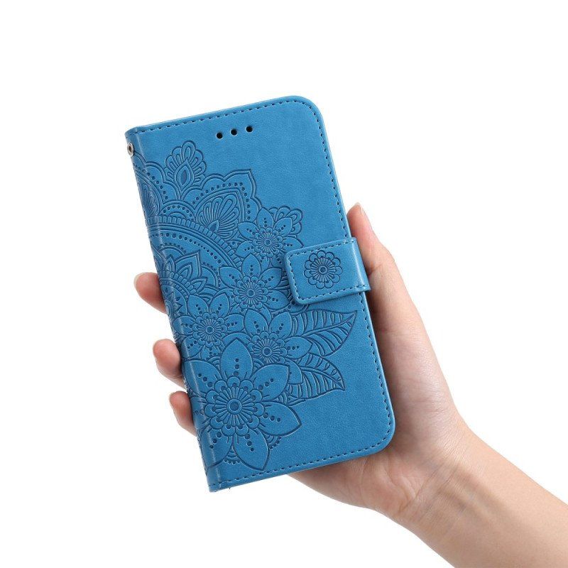 Etui Folio do Samsung Galaxy S23 Plus 5G z Łańcuch Paskowata Mandala