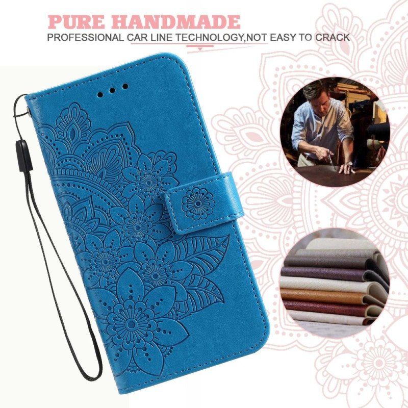 Etui Folio do Samsung Galaxy S23 Plus 5G z Łańcuch Paskowata Mandala