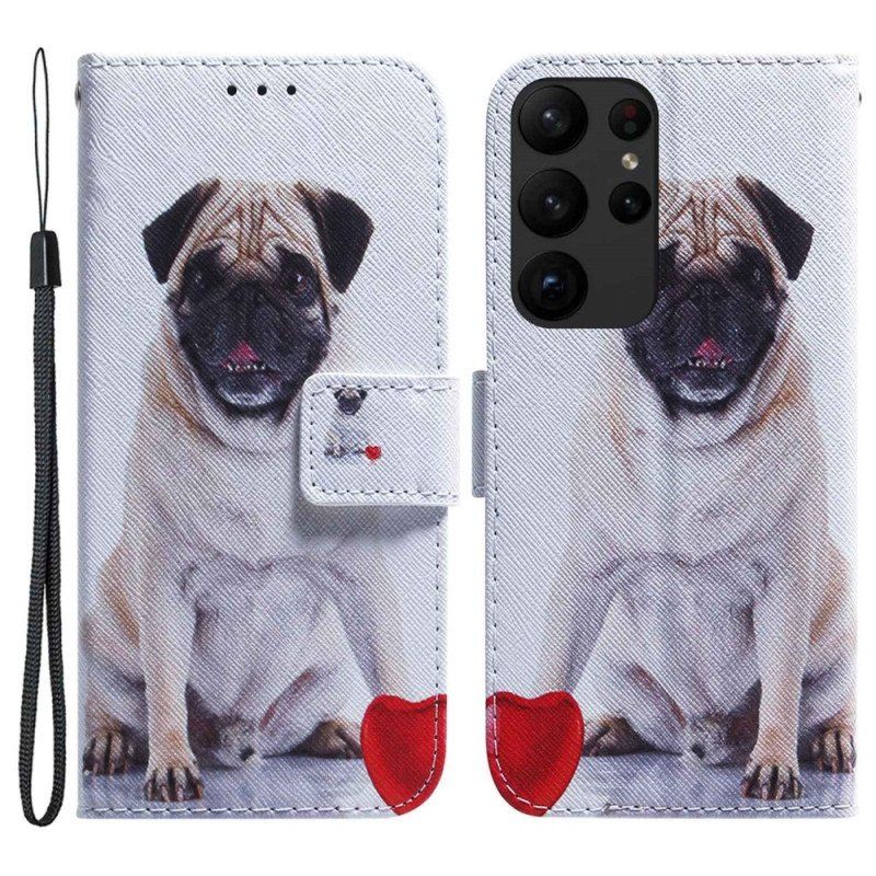 Etui Folio do Samsung Galaxy S23 Ultra 5G Mops Pies