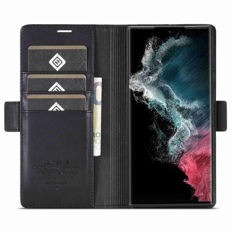 Etui Folio do Samsung Galaxy S23 Ultra 5G Podwójne Zapięcie Lc.imeeke