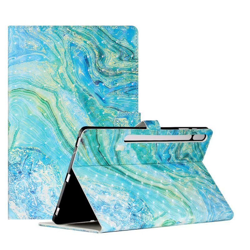 Etui Folio do Samsung Galaxy Tab S8 Plus / Tab S7 Plus Zielona Fala