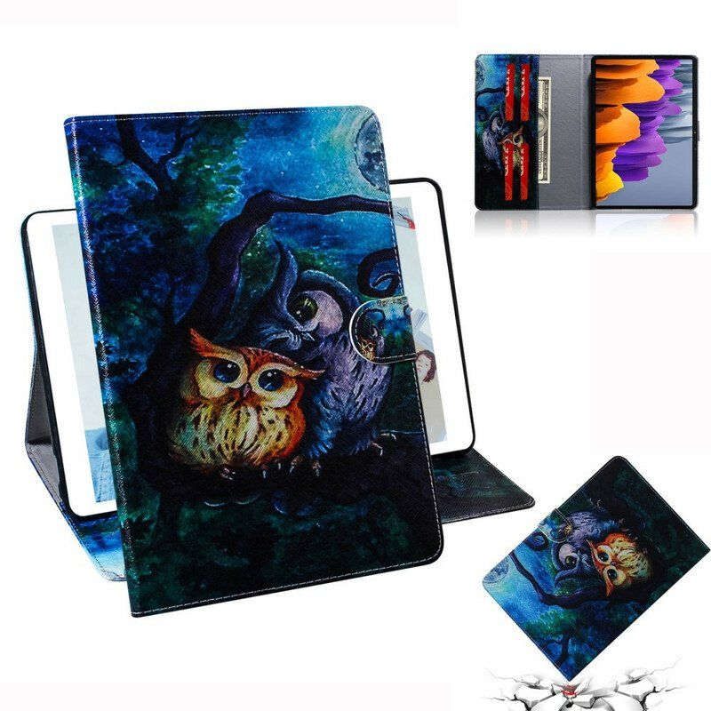 Etui Folio do Samsung Galaxy Tab S8 / Tab S7 Malowanie Sów