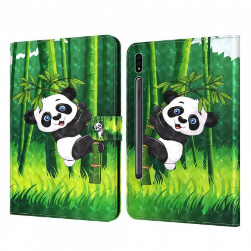 Etui Folio do Samsung Galaxy Tab S8 / Tab S7 Panda Ze Sztucznej Skóry