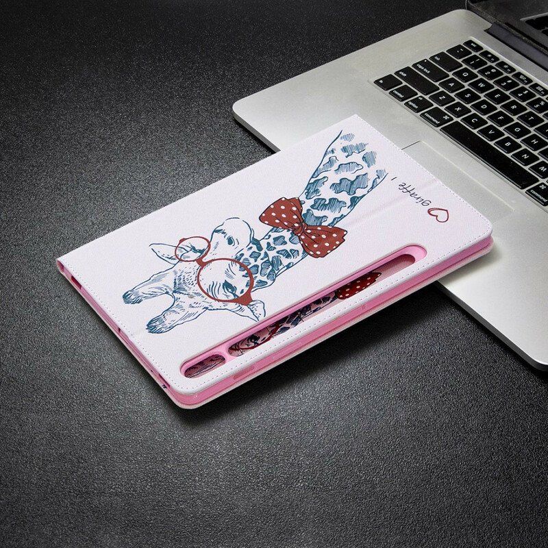 Etui Folio do Samsung Galaxy Tab S8 / Tab S7 Wzór Wydruku Żyrafy