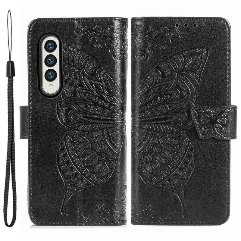 Etui Folio do Samsung Galaxy Z Fold 4 Gigantyczny Motyl