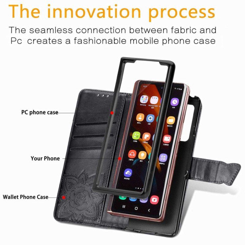 Etui Folio do Samsung Galaxy Z Fold 4 Gigantyczny Motyl