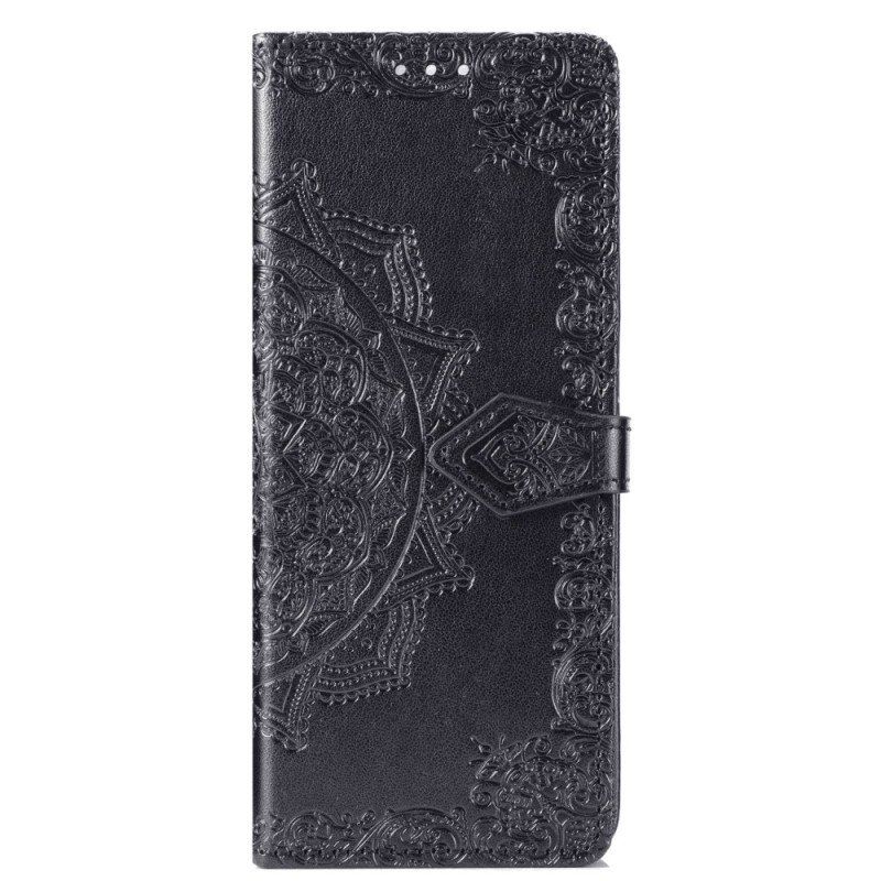 Etui Folio do Samsung Galaxy Z Fold 4 z Łańcuch Średniowieczna Mandala Z Paskami