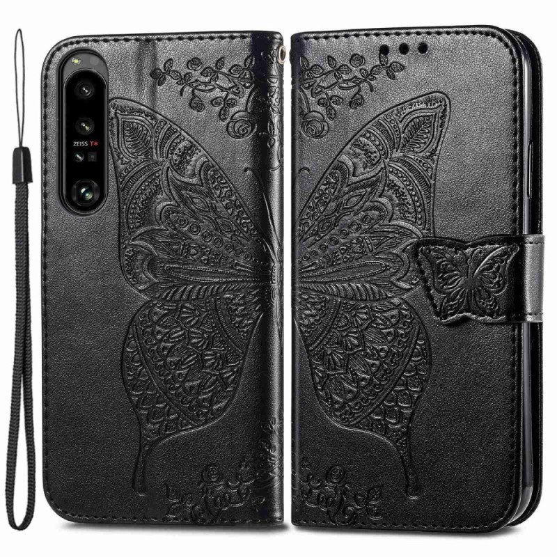 Etui Folio do Sony Xperia 1 IV Barokowy Motyl