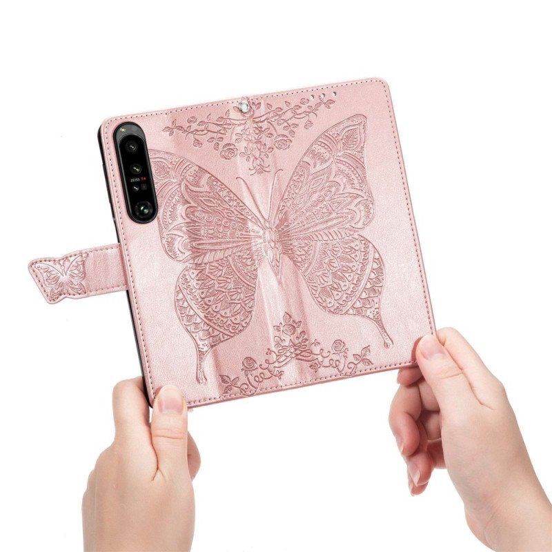 Etui Folio do Sony Xperia 1 IV Barokowy Motyl