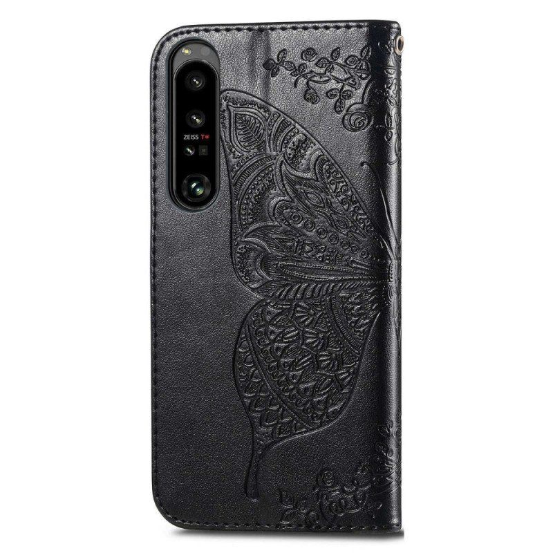 Etui Folio do Sony Xperia 1 IV Barokowy Motyl