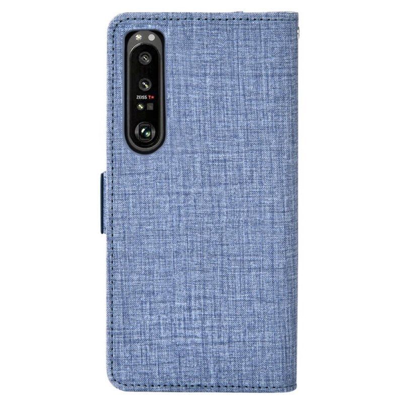 Etui Folio do Sony Xperia 1 IV Dżinsy Z Obrotowym Uchwytem Na Karty