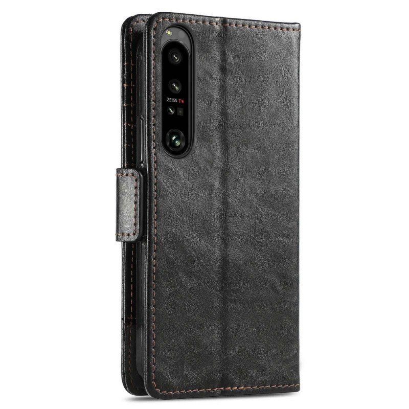 Etui Folio do Sony Xperia 1 IV Dwukolorowe Podwójne Zapięcie