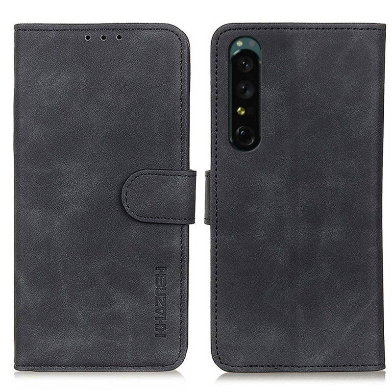 Etui Folio do Sony Xperia 1 IV Khazneh Efekt Skóry W Stylu Vintage