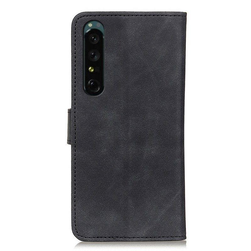 Etui Folio do Sony Xperia 1 IV Khazneh Efekt Skóry W Stylu Vintage