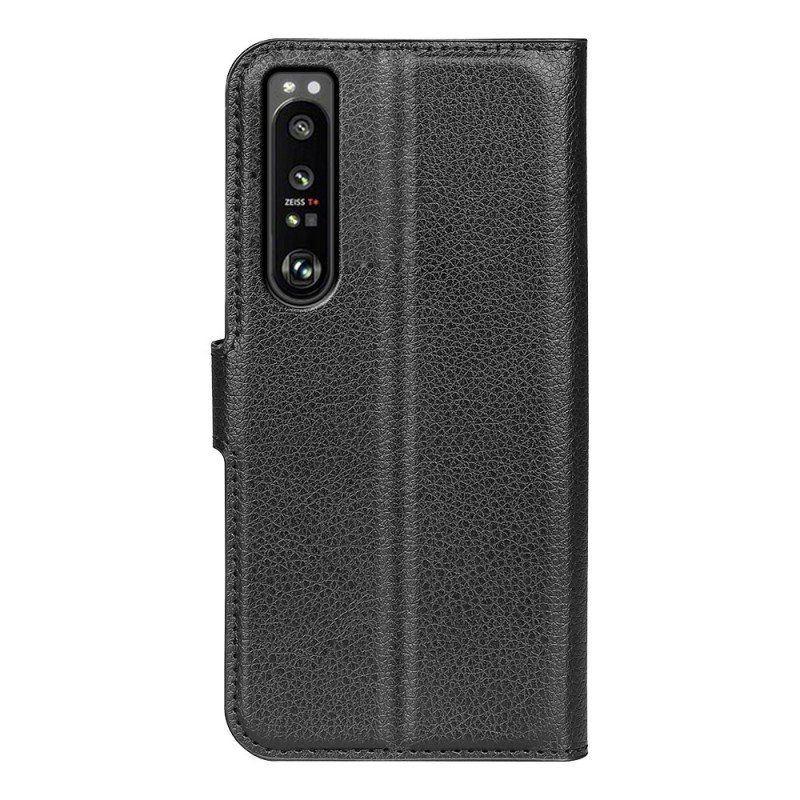 Etui Folio do Sony Xperia 1 IV Klasyczne Liczi