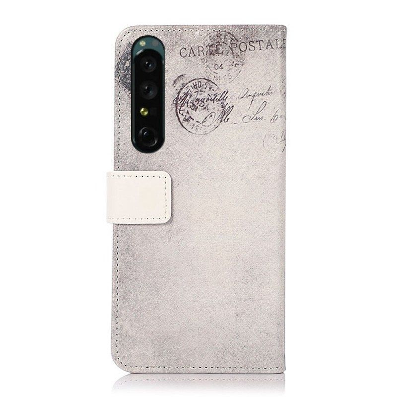 Etui Folio do Sony Xperia 1 IV Kot Podróżnik