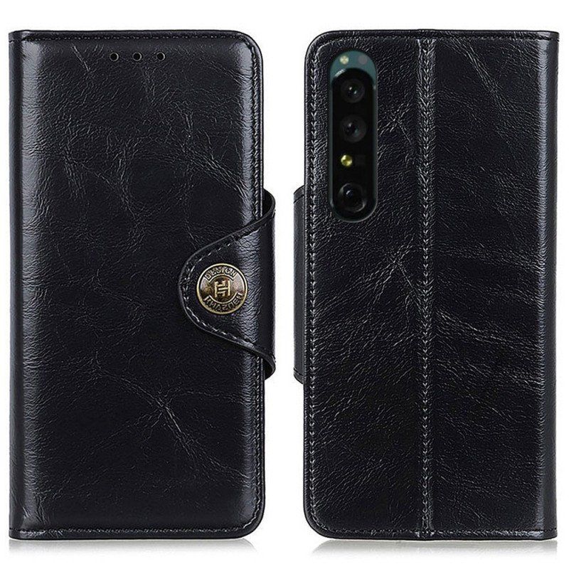 Etui Folio do Sony Xperia 1 IV Przycisk Zapięcia