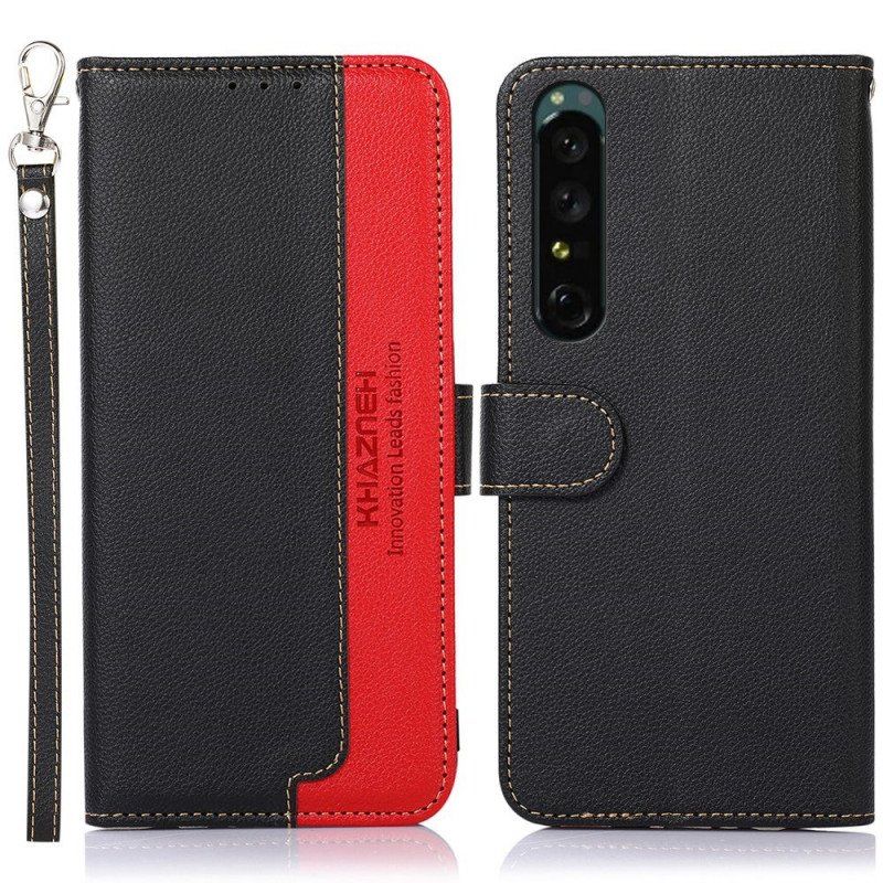 Etui Folio do Sony Xperia 1 IV Rfid W Stylu Liczi