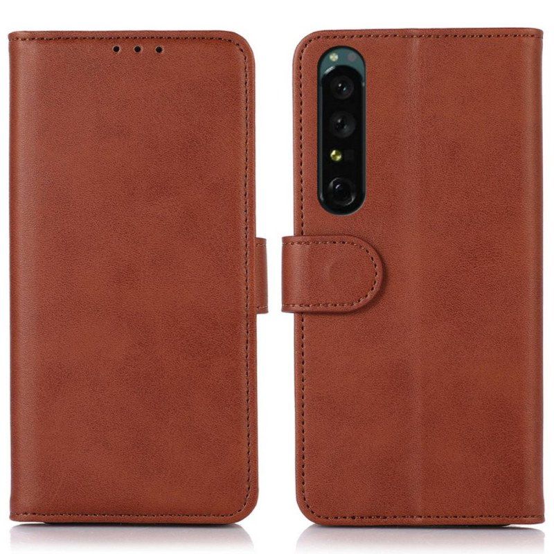 Etui Folio do Sony Xperia 1 IV Stylizacja Skóry