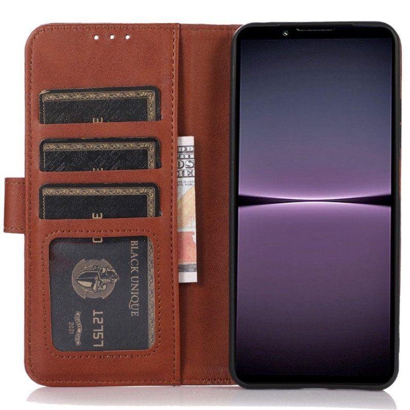 Etui Folio do Sony Xperia 1 IV Stylizacja Skóry