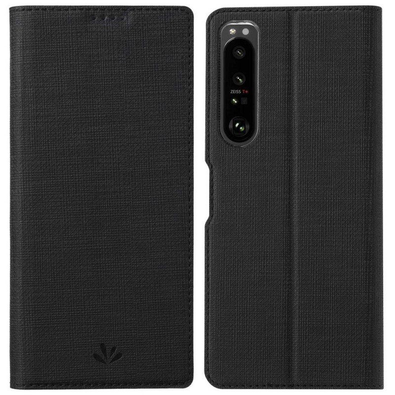 Etui Folio do Sony Xperia 1 IV Vili Tekstura Tkaniny