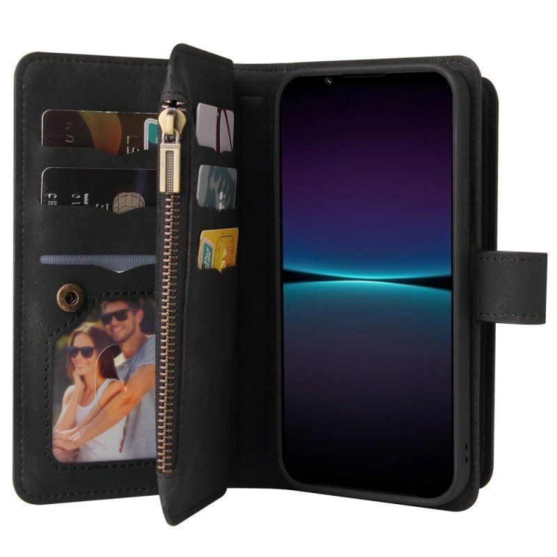 Etui Folio do Sony Xperia 1 IV Wielofunkcyjny Uchwyt Na Karty