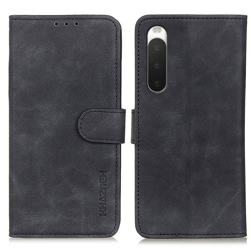 Etui Folio do Sony Xperia 10 IV Khazneh Efekt Skóry W Stylu Vintage