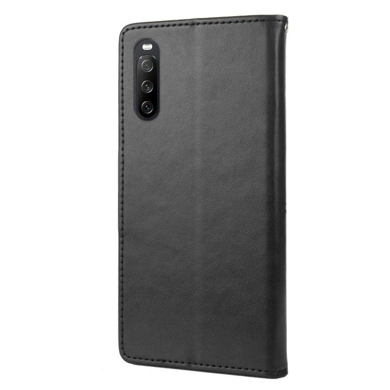 Etui Folio do Sony Xperia 10 IV Kwiaty I Motyle